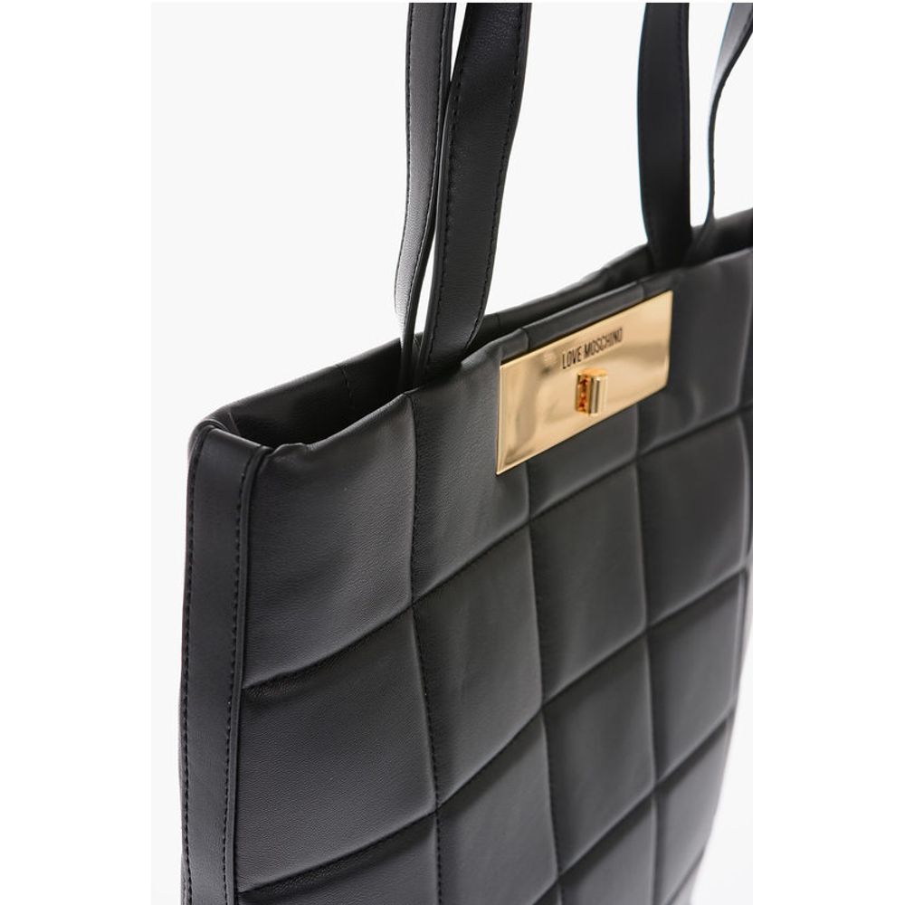 Moschino Schwarze Polyethylen-Umhängetasche