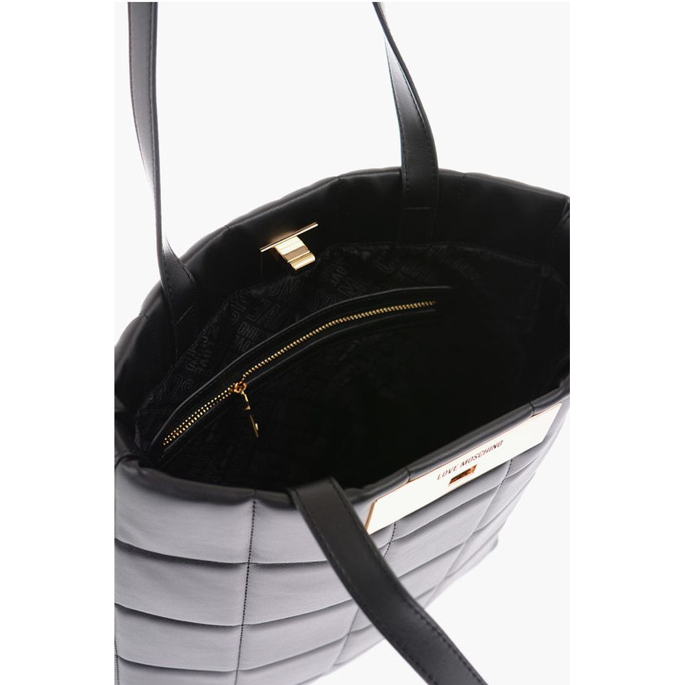 Moschino Schwarze Polyethylen-Umhängetasche