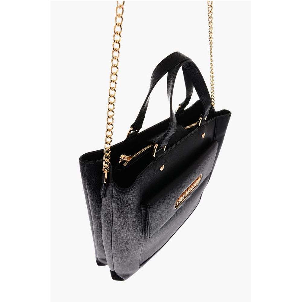 Moschino Schwarze Polyethylen-Umhängetasche