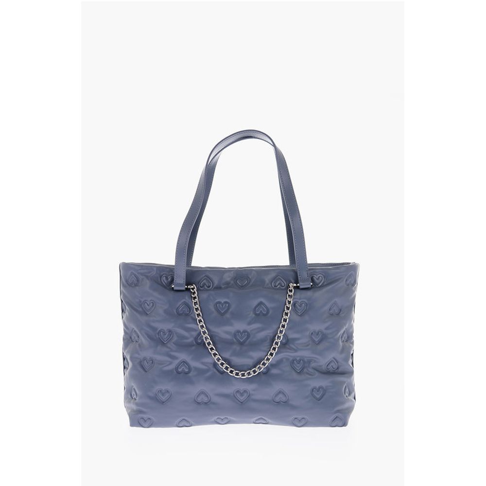 Moschino Blaue Polyethylen-Umhängetasche