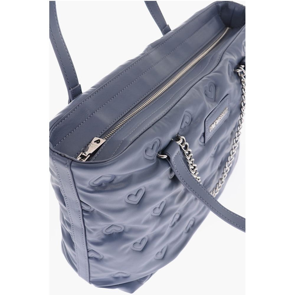 Moschino Blaue Polyethylen-Umhängetasche