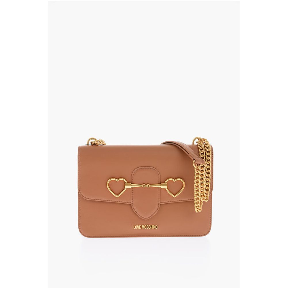 Moschino Braune Polyethylen-Umhängetasche