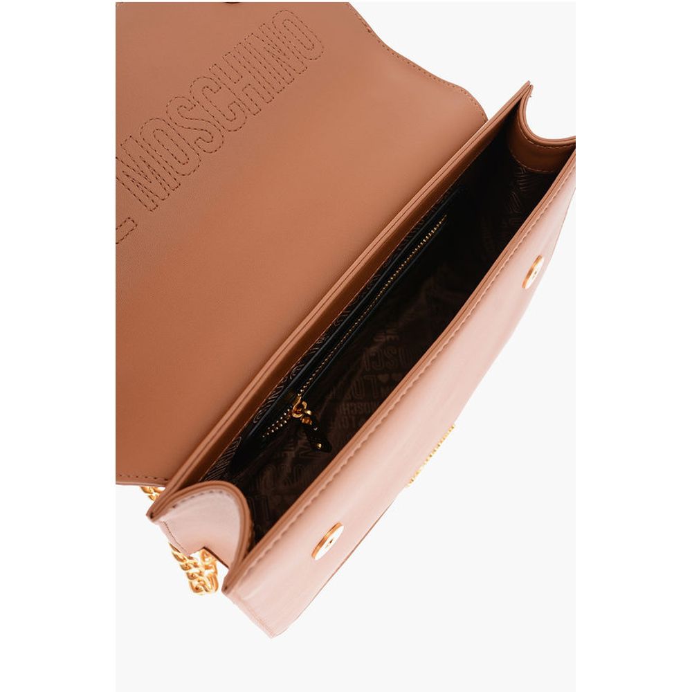 Moschino Braune Polyethylen-Umhängetasche