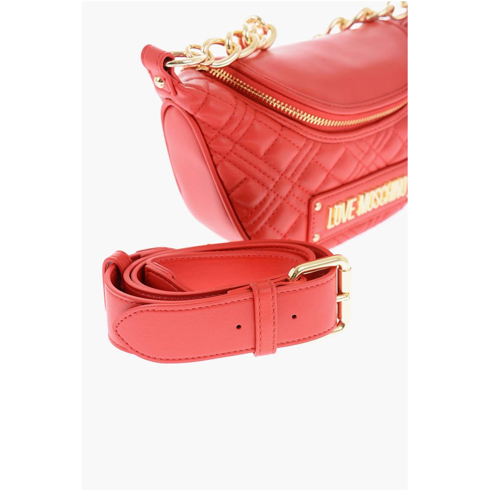 Moschino Rote Polyethylen-Umhängetasche
