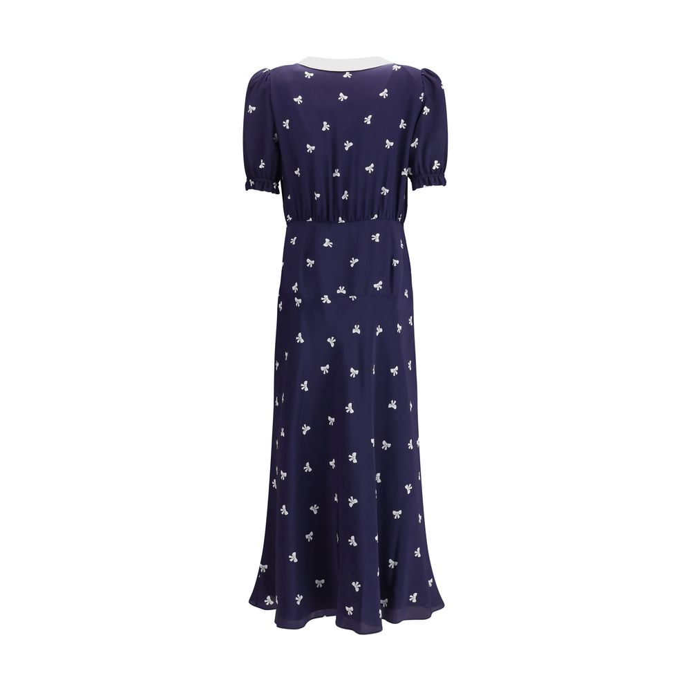 Alessandra Rich Kleid mit Schleifenmuster