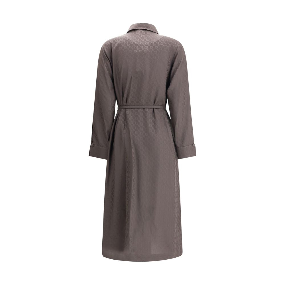 Fendi FF Seiden-Jacquard-Kleid
