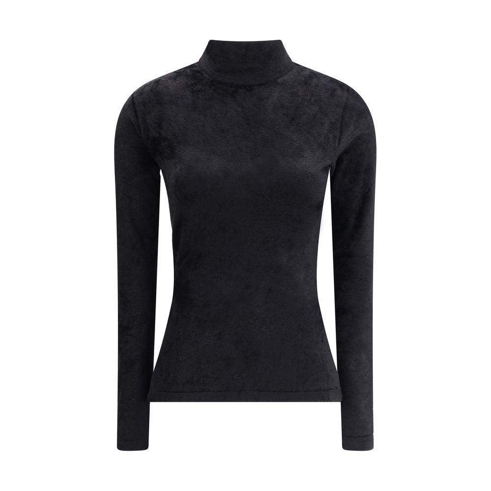 Versace Chenille Top mit halbem Nacken