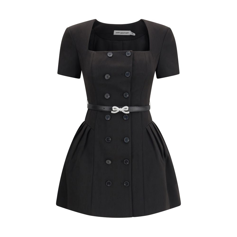 Self-Portrait Kurzärmeliges Kleid aus Krepp