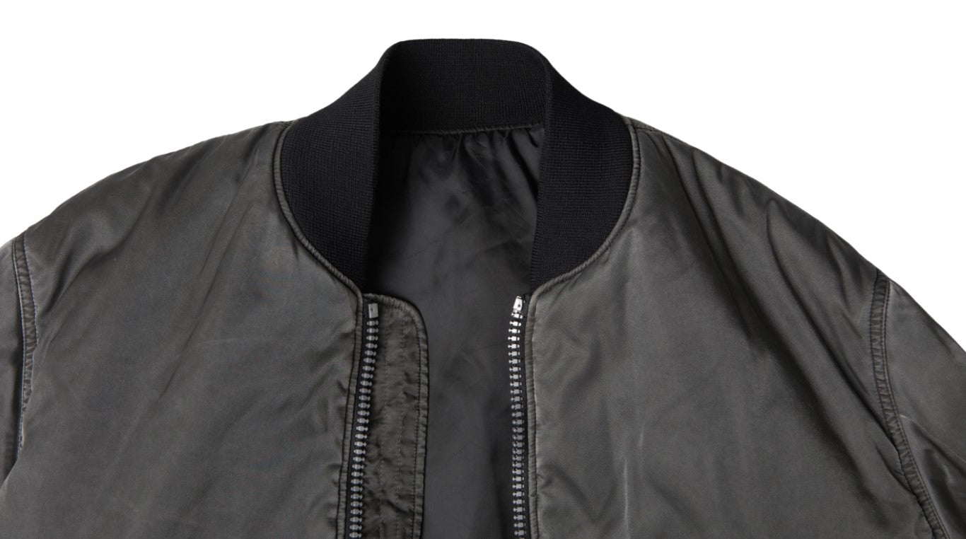 Elegant grey bomber jacket with full zip