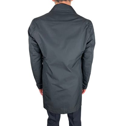 Timeless navy blue trench coat for elegant style