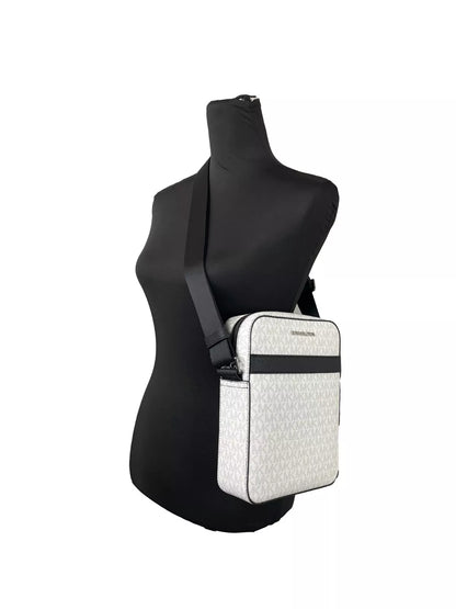 Michael Kors Cooper Medium Flight Crossbody Tasche Weiß