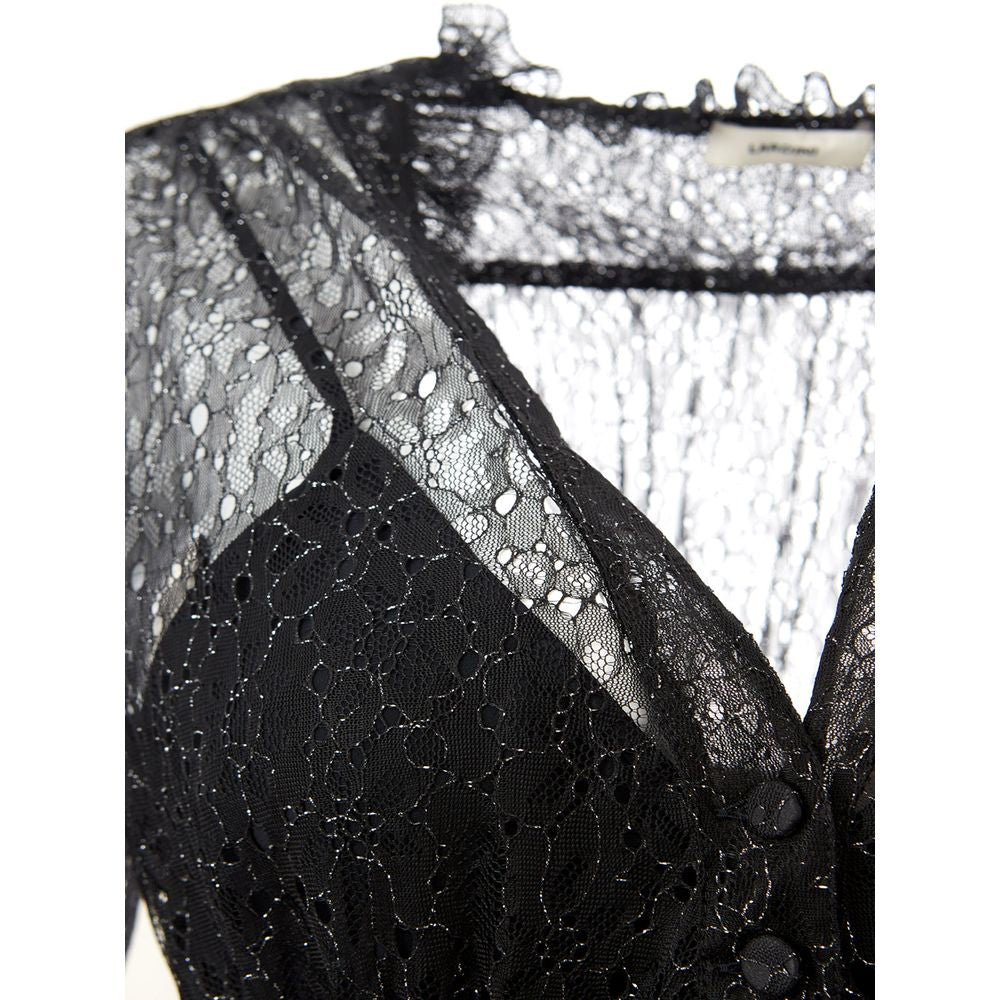 Elegant black nylon dress