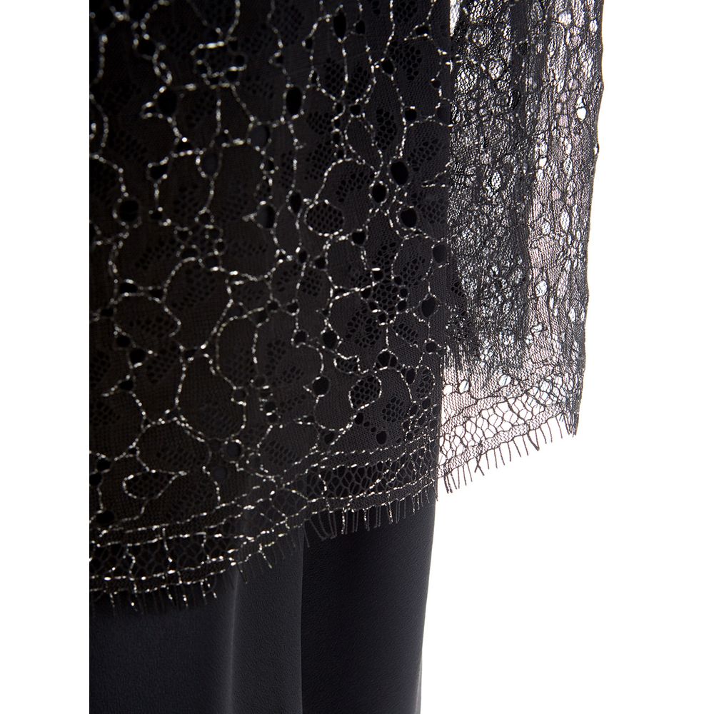 Elegant black nylon dress