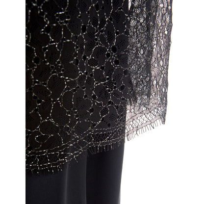 Elegant black nylon dress