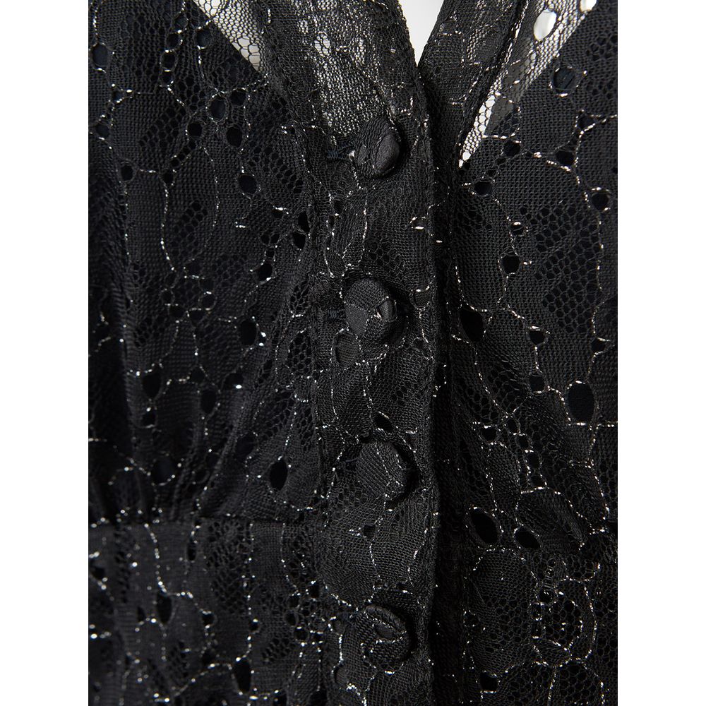 Elegant black nylon dress