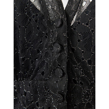 Elegant black nylon dress