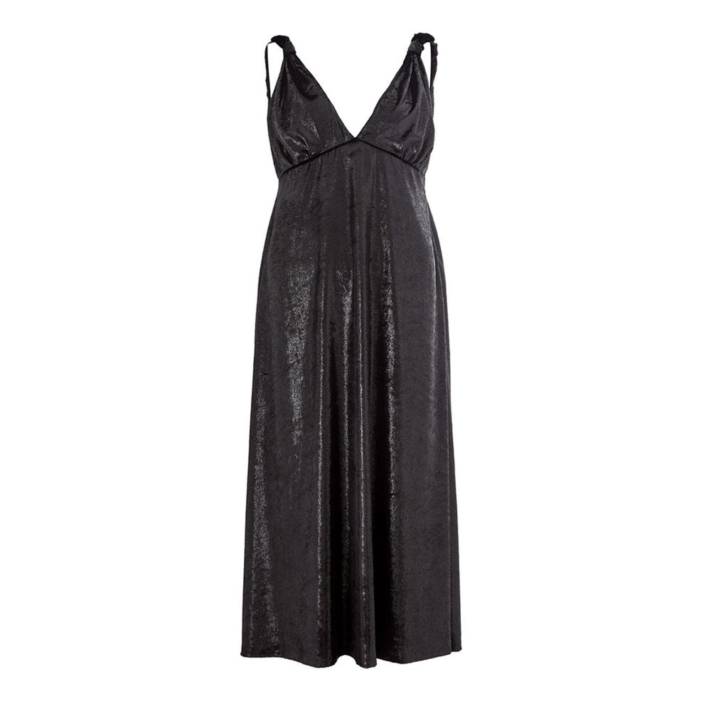 Elegant black polyester dress