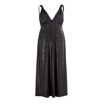Elegant black polyester dress