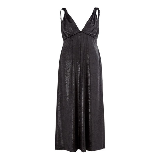 Elegant black polyester dress