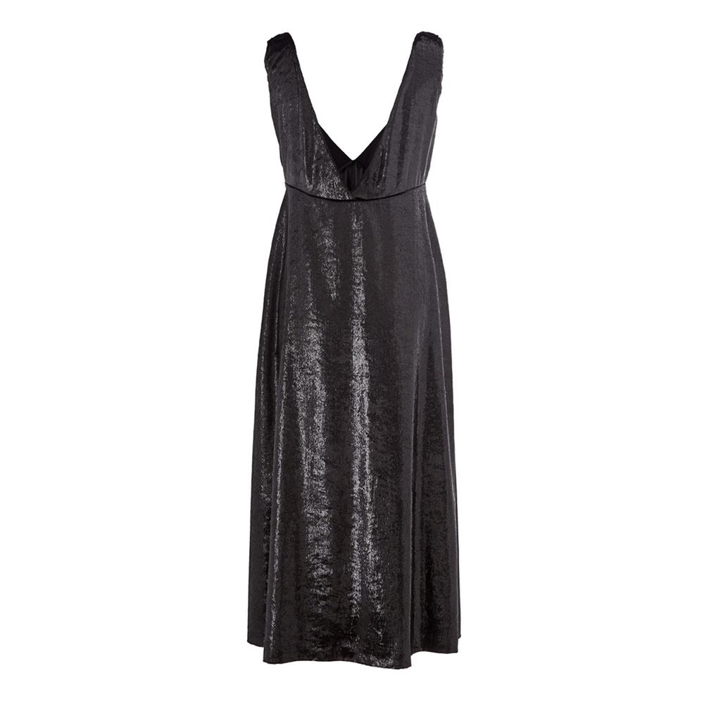 Elegant black polyester dress