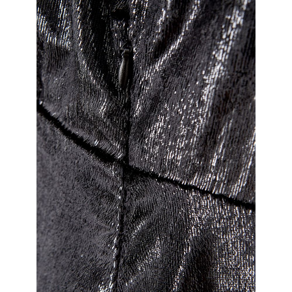 Elegant black polyester dress