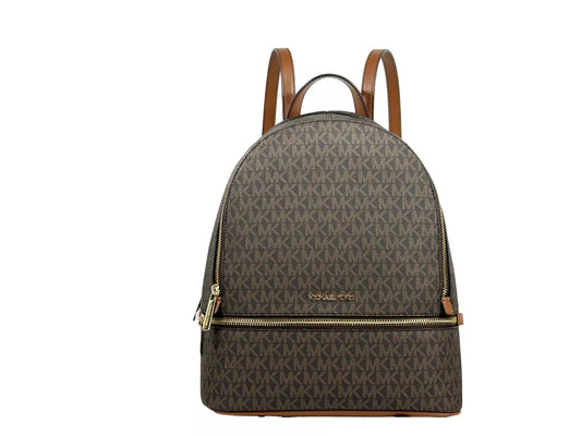 Michael Kors Rhea Medium PVC Rucksack Büchertasche Braun