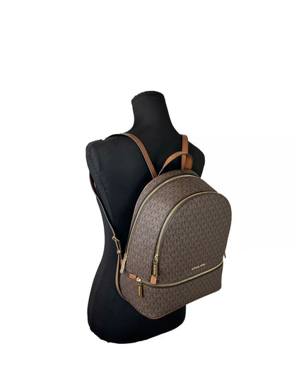 Michael Kors Rhea Medium PVC Rucksack Büchertasche Braun