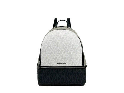 Michael Kors Rhea Medium PVC Rucksack Büchertasche Optic White Multi
