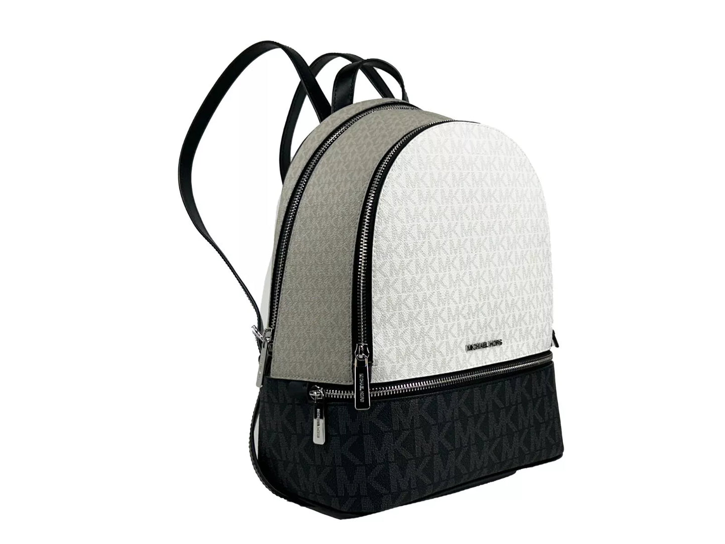 Michael Kors Rhea Medium PVC Rucksack Büchertasche Optic White Multi