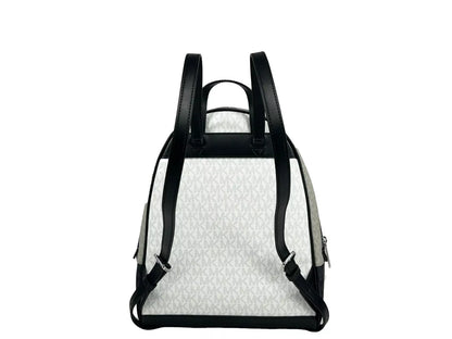 Michael Kors Rhea Medium PVC Rucksack Büchertasche Optic White Multi