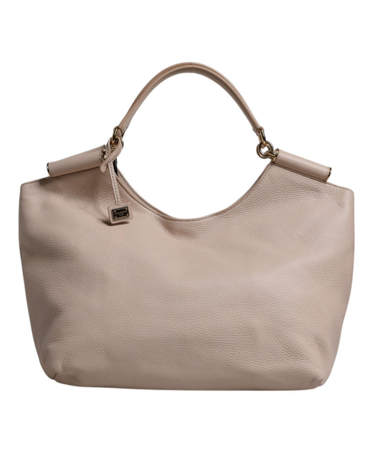 Dolce & Gabbana Hellrosa Hirschleder Logo-Plakette Tote Top Handle Bag