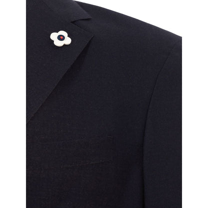 Elegant Lardini jacket made of blue cotton
