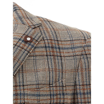 Lardini Elegant jacket in multicolored linen