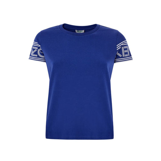 Kenzo Schickes blaues Baumwoll-T-Shirt für stilvollen Komfort