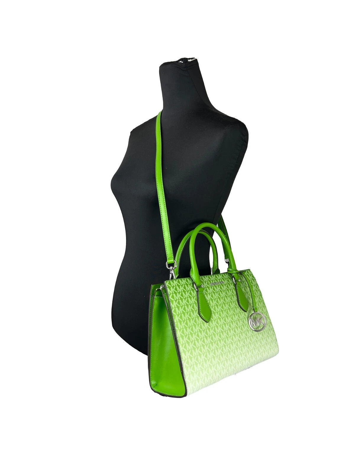 Michael Kors Sheila Medium Crossbody Satchel Purse Bag Jungle Grün