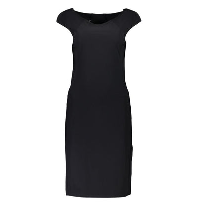 Patrizia Pepe Elegantes Schwarzes Kleid mit Bootausschnitt und breiten Trägern