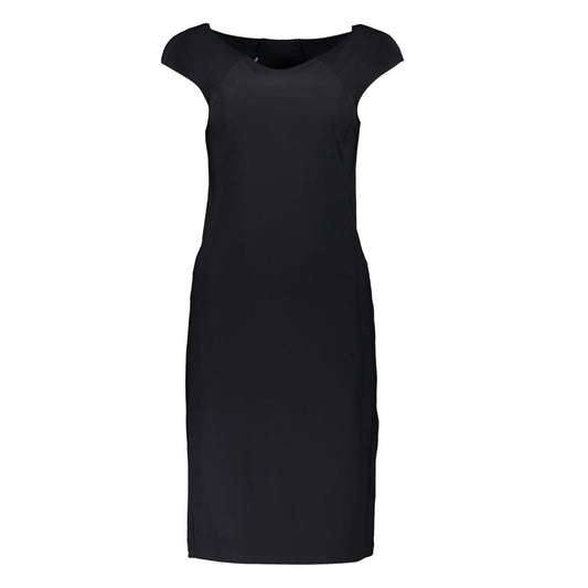 Patrizia Pepe Elegantes Schwarzes Kleid mit Bootausschnitt und breiten Trägern