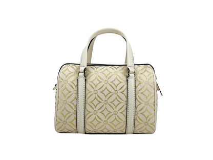 Michael Kors Travel Small Pebbled Leather Duffle Crossbody Handtasche Pale Gold Multi