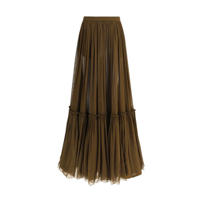 Saint Laurent Langer Rock mit Volants
