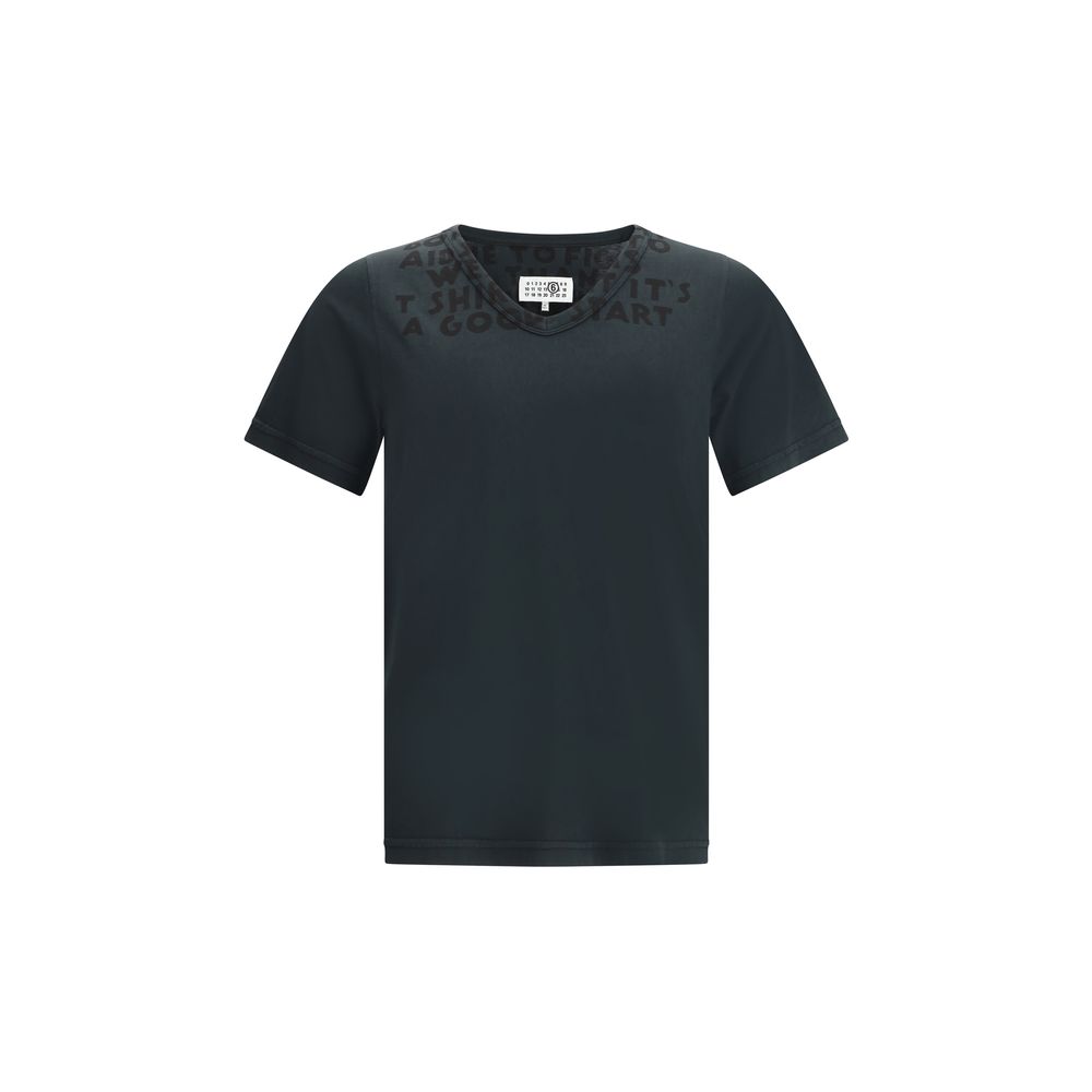 MM6 T-Shirt mit V-Ausschnitt