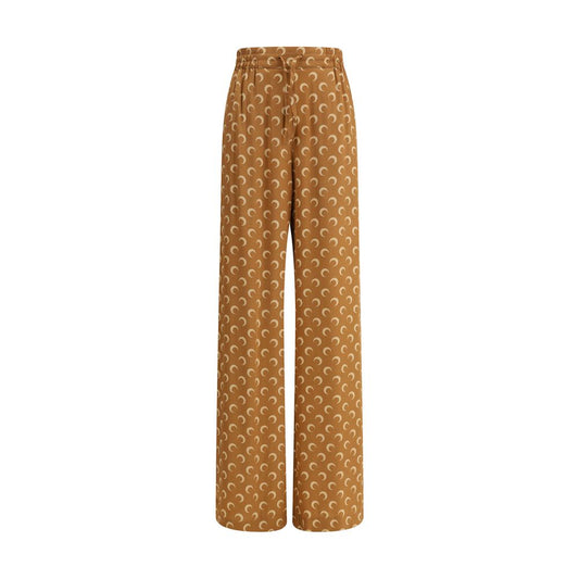 Marine Serre Satin-Mond-Hose
