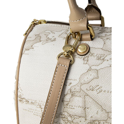 Alviero Martini Prima Classe Weiße Baumwollhandtasche
