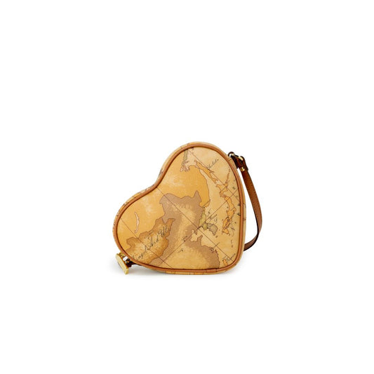 Alviero Martini Prima Classe Beigefarbene Baumwollhandtasche