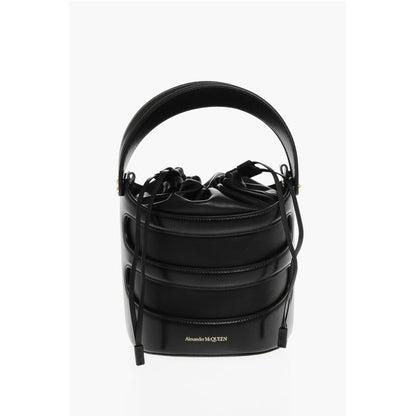 Alexander McQueen Tote Tasche aus schwarzem Kalbsleder