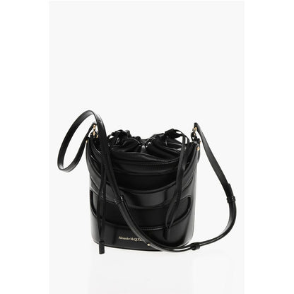 Alexander McQueen Tote Tasche aus schwarzem Kalbsleder