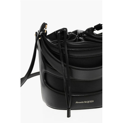 Alexander McQueen Tote Tasche aus schwarzem Kalbsleder