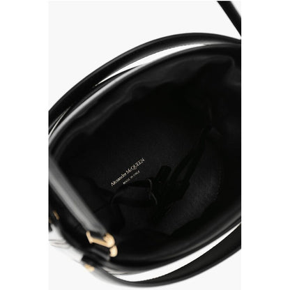 Alexander McQueen Tote Tasche aus schwarzem Kalbsleder