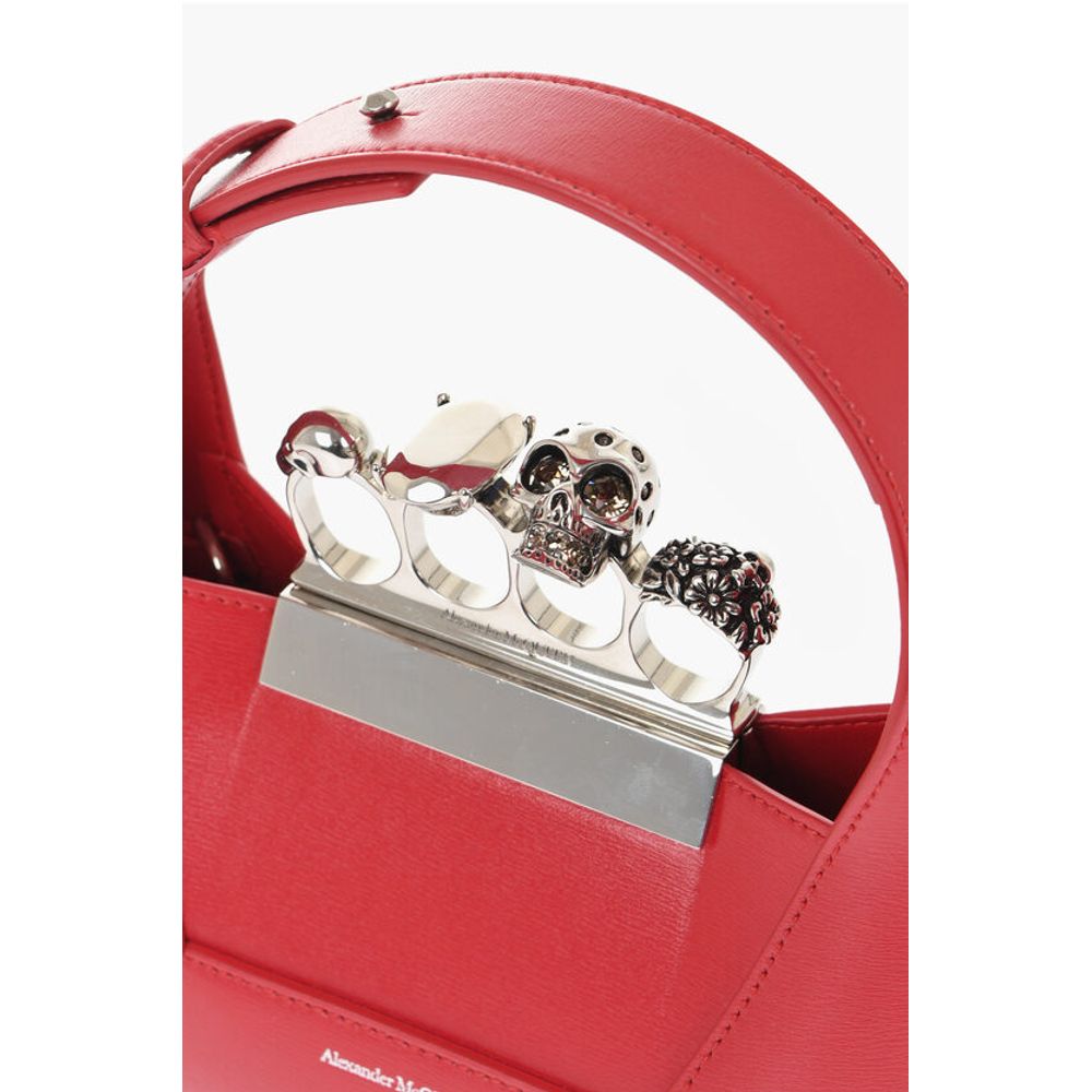 Alexander McQueen Tote Tasche aus rotem Kalbsleder