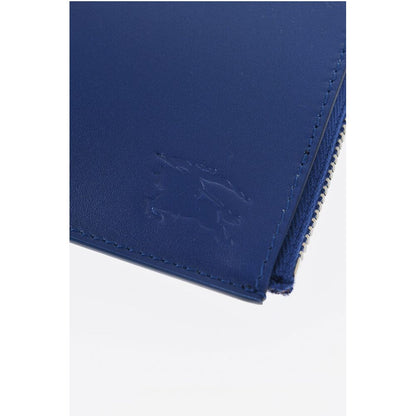 Burberry Portemonnaie aus blauem Kalbsleder