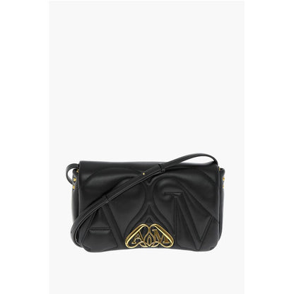 Alexander McQueen Schwarze Umhängetasche aus Kalbsleder